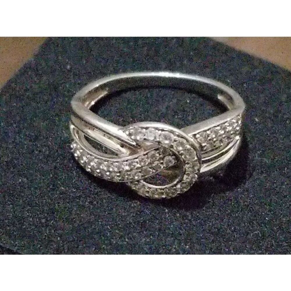 IBB .925 Silver White Sapphire Ring Sz 7